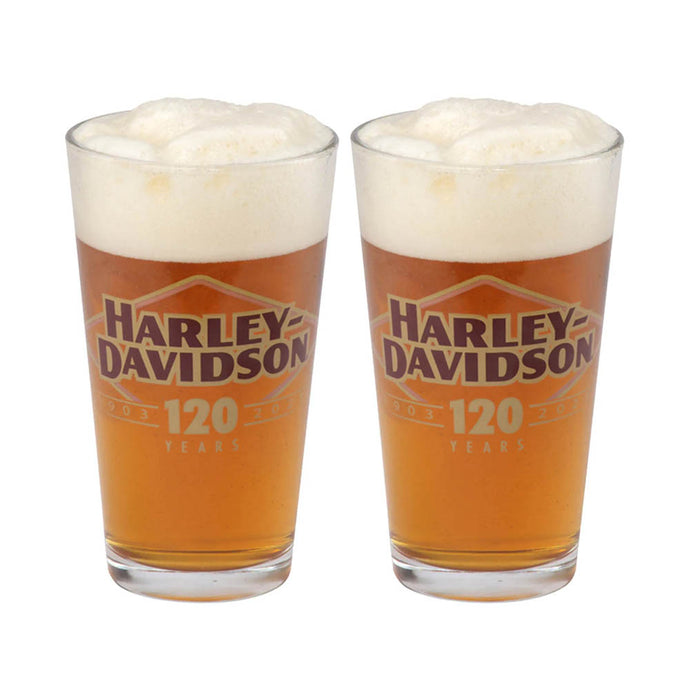 H-D 120th Anniversary Pint Glass Set