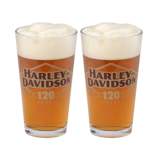 H-D 120th Anniversary Pint Glass Set