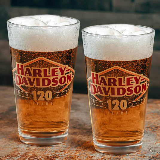 H-D 120th Anniversary Pint Glass Set