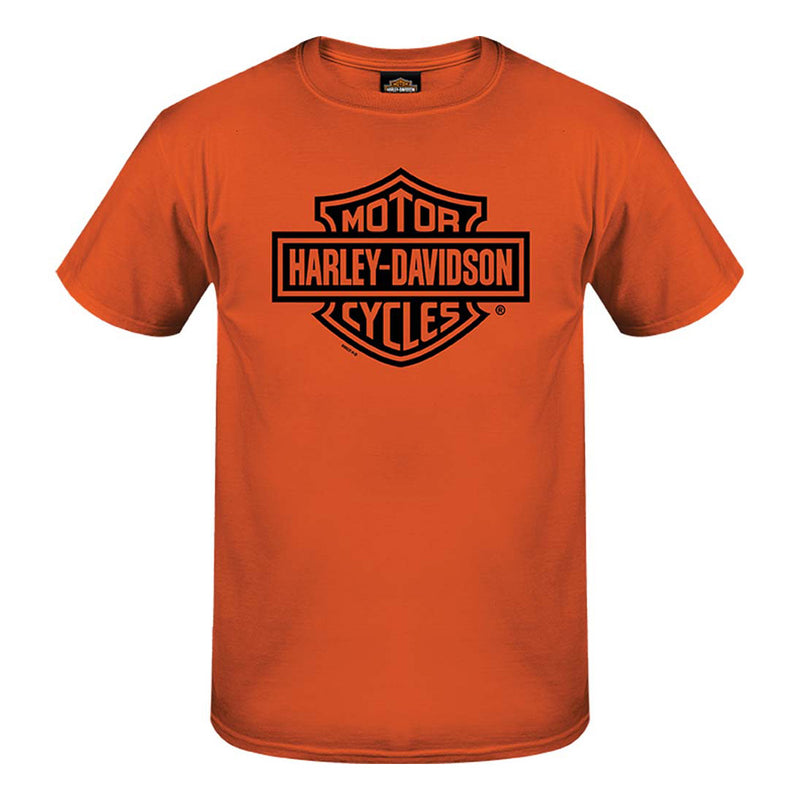 Load image into Gallery viewer, Men&#39;s Bar &amp; Shield Dealer Tee - Orange
