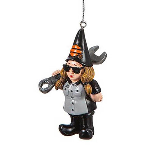 Gnorma the Biker Garden Gnommette - Hanging Ornament