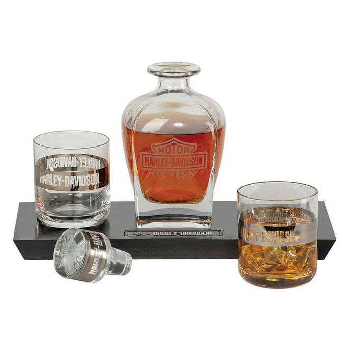 Bar & Shield Glass Decanter & Whiskey Glasses Set