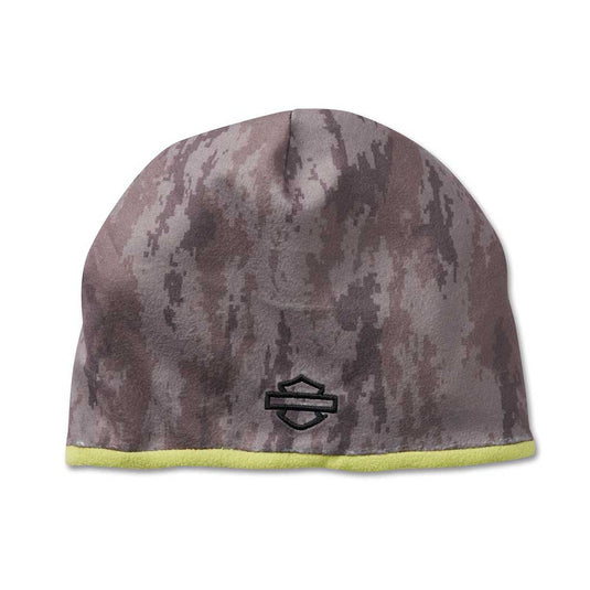 Reversible Camo Beanie - Wild Lime