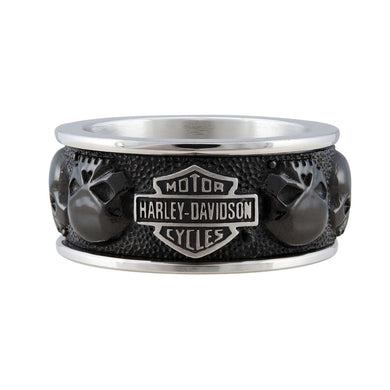 Men's Willie G Skull B&S Band Ring