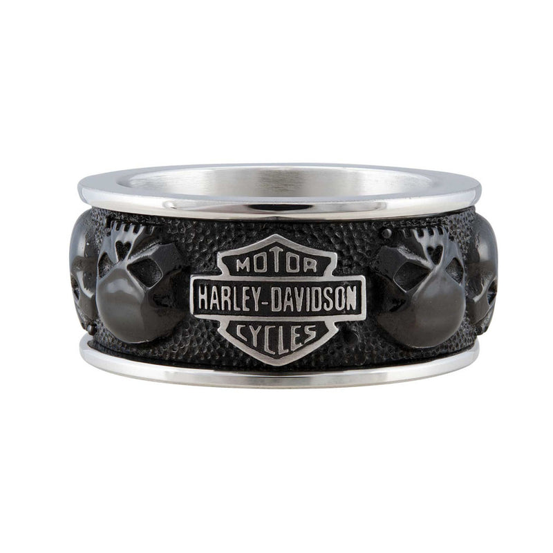 Load image into Gallery viewer, Men&#39;s Willie G Skull B&amp;S Band Ring
