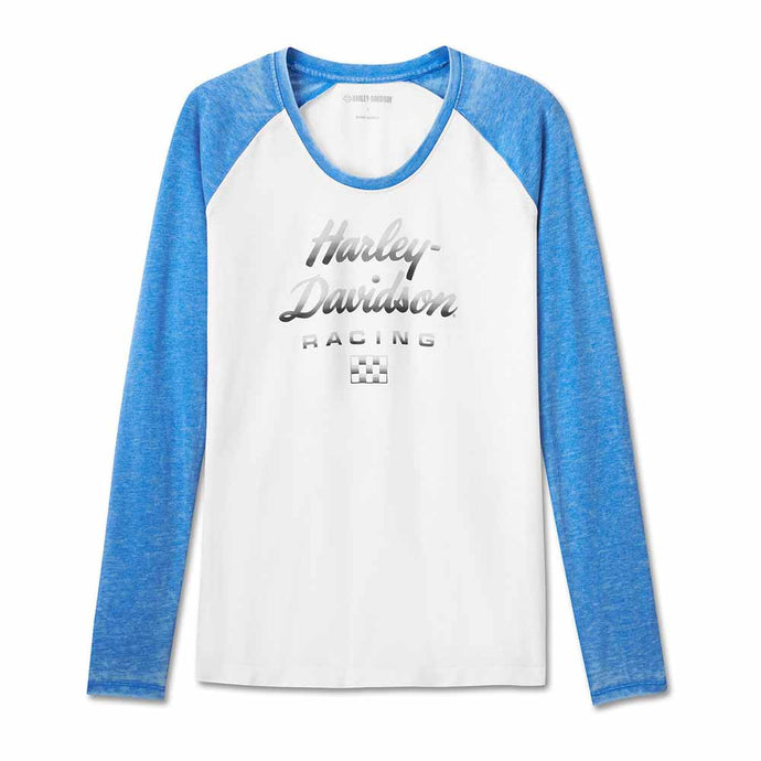 Women's Burnout Raglan Top - Bright White