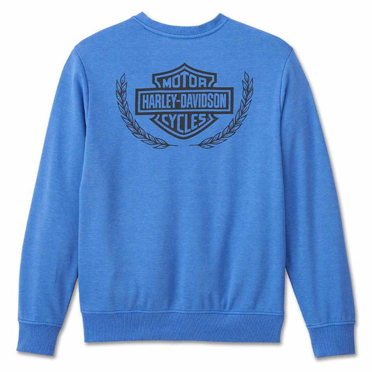 Men's Trophy Bar & Shield Crew Neck Sweatshirt - Lapis Blue