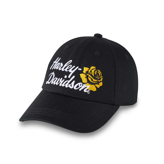 The Harley-Davidson Rose Racer Adjustable Baseball Cap - Harley Black