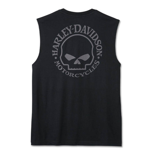 Men's Willie G Skull Muscle Tee - Black Beauty