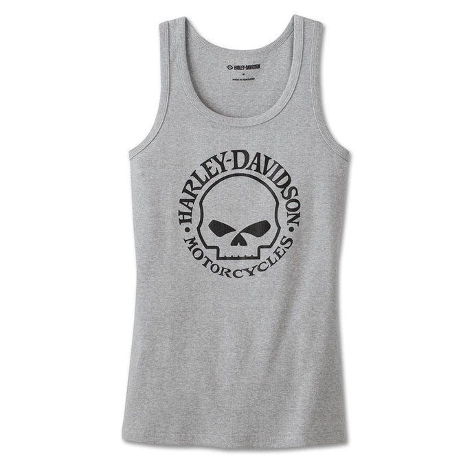 Women's Ultra Classic Skull Tank - Light Grey Heather