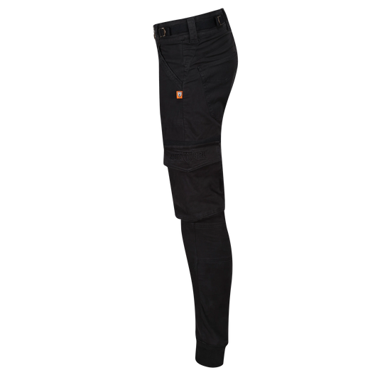 MotoGirl Lara Cargo Black Trousers