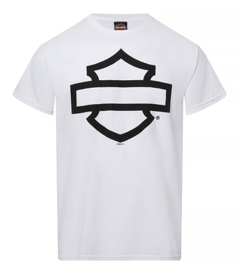 Men's White Open Bar & Shield Dealer Tee