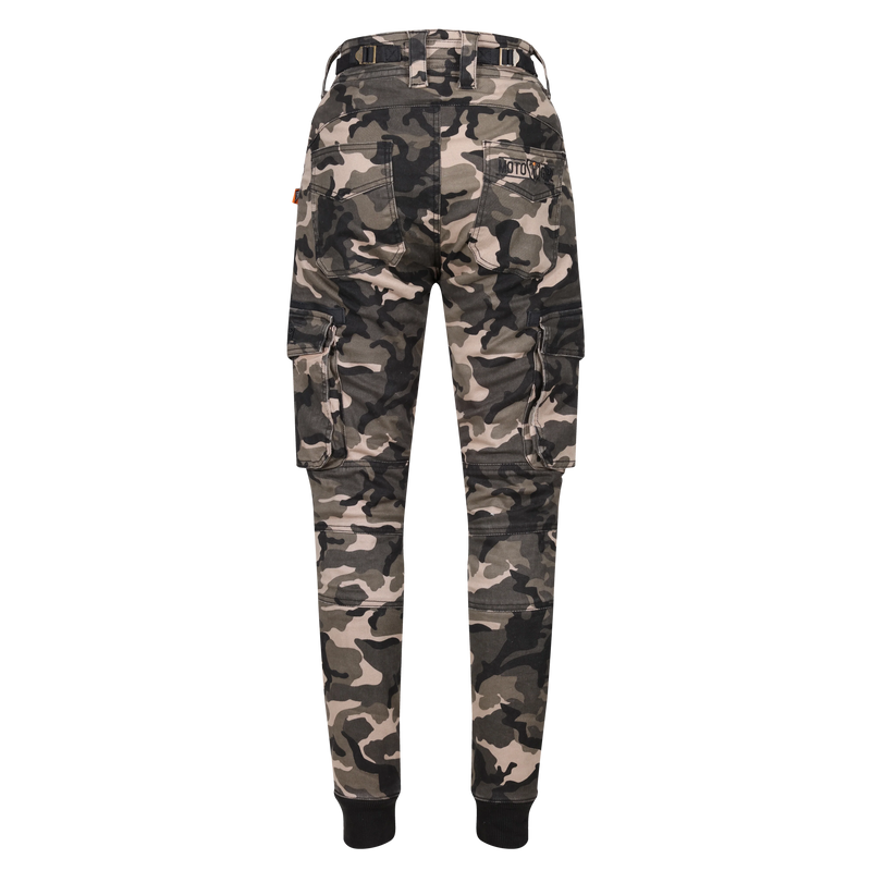 Load image into Gallery viewer, MotoGirl Lara Cargo Camo Trousers
