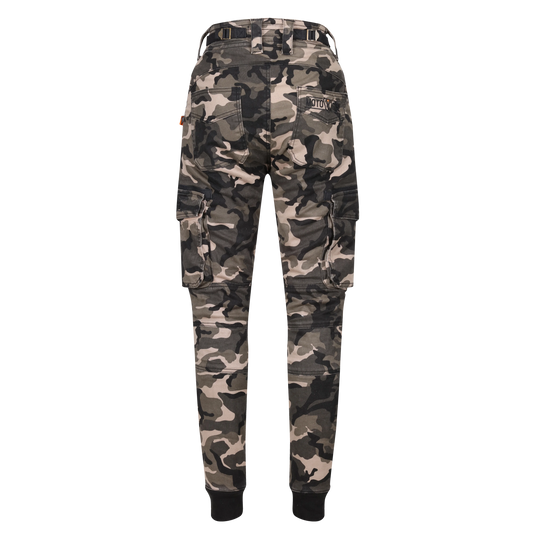 MotoGirl Lara Cargo Camo Trousers