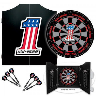 Harley-Davidson #1 Dartboard Cabinet Kit