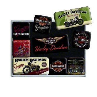 Harley Davidson Bikes - Magnet Set