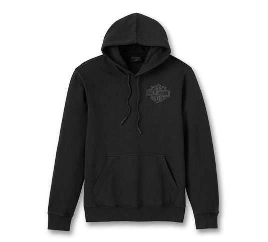 Eagle Soars Alone Slub Hoodie - Harley Black