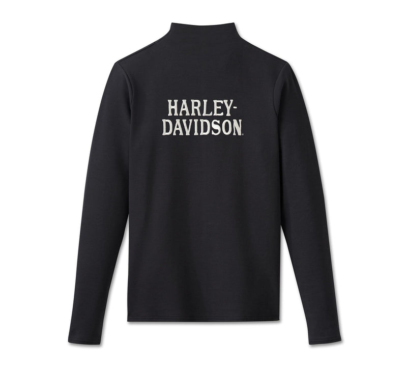 Load image into Gallery viewer, Women&#39;s Superstar Milwaukee Mockneck - Harley Black
