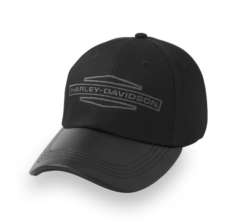 Load image into Gallery viewer, Women&#39;s Stacked Bar &amp; Shield Ponytail Cap - Harley Black
