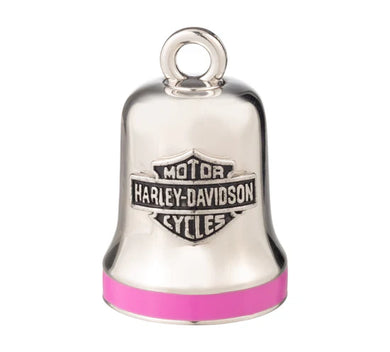 Ride Bell - Silver with Pink Stripe